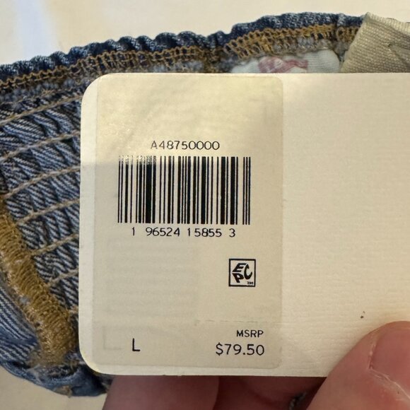 Levi's Daisy Denim Halter Crop Top - L - Picture 8 of 10